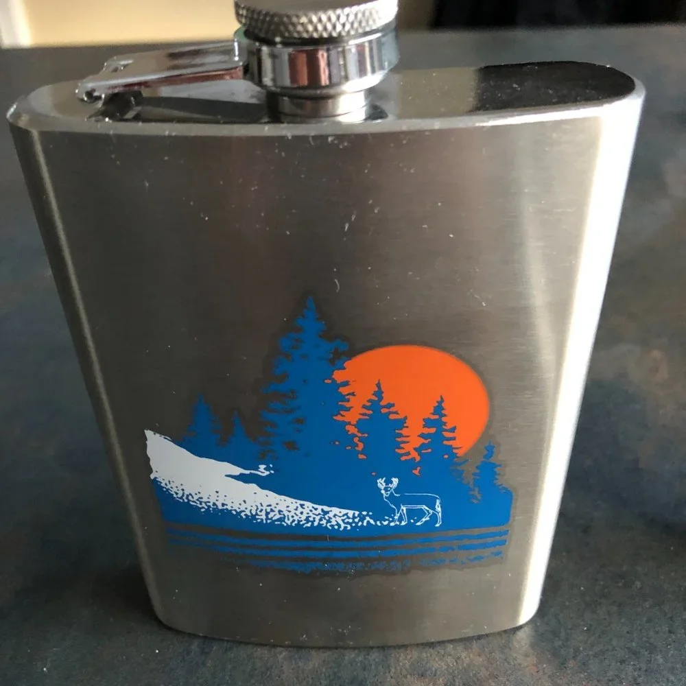 3 Piece 18/8 Stainless Steel Flask Set